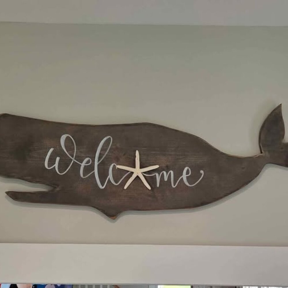 Handmade Welcome Whale